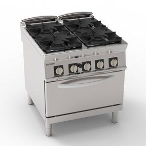 PFG8G9 موقد 4 وحدة غاز على فرن كهرباء مع تحمير 313029 تكنواينوكس ايطالي