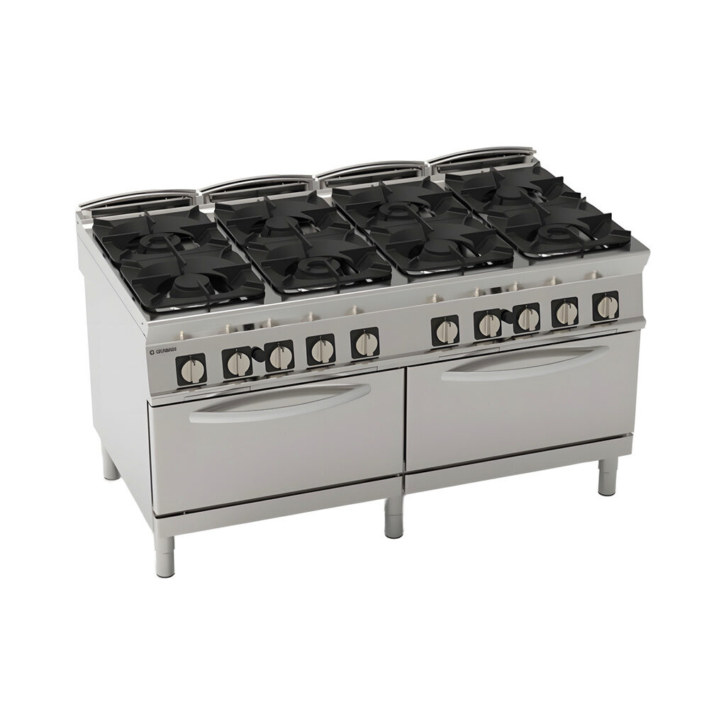 موقد غاز 8 وحدة على 2 فرن غاز (313037) تكنواينوكس ايطالي P2FG16GG9