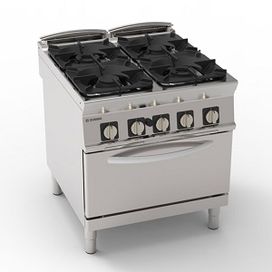 PFG8G9 موقد 4 وحدة غاز على فرن كهرباء مع تحمير 313029 تكنواينوكس ايطالي