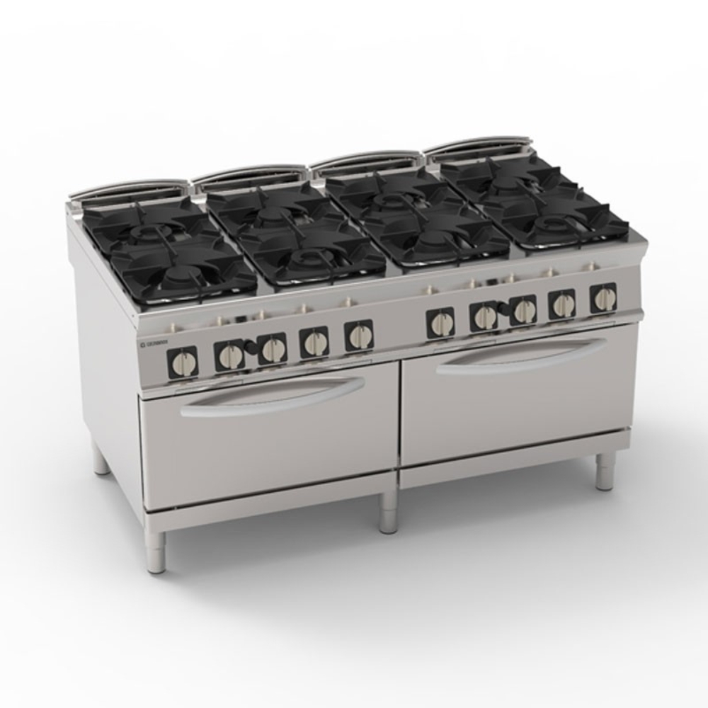 موقد غاز 8 وحدة على 2 فرن غاز (313037) تكنواينوكس ايطالي P2FG16GG9